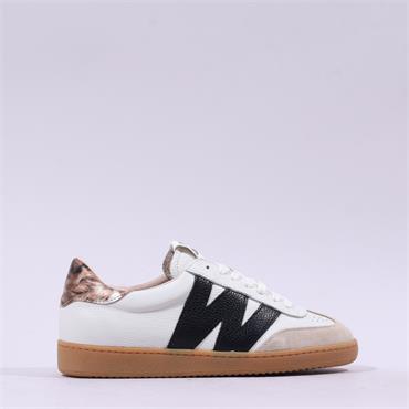 Wonders Nubia Gumsole Laced Trainer - White Leopard